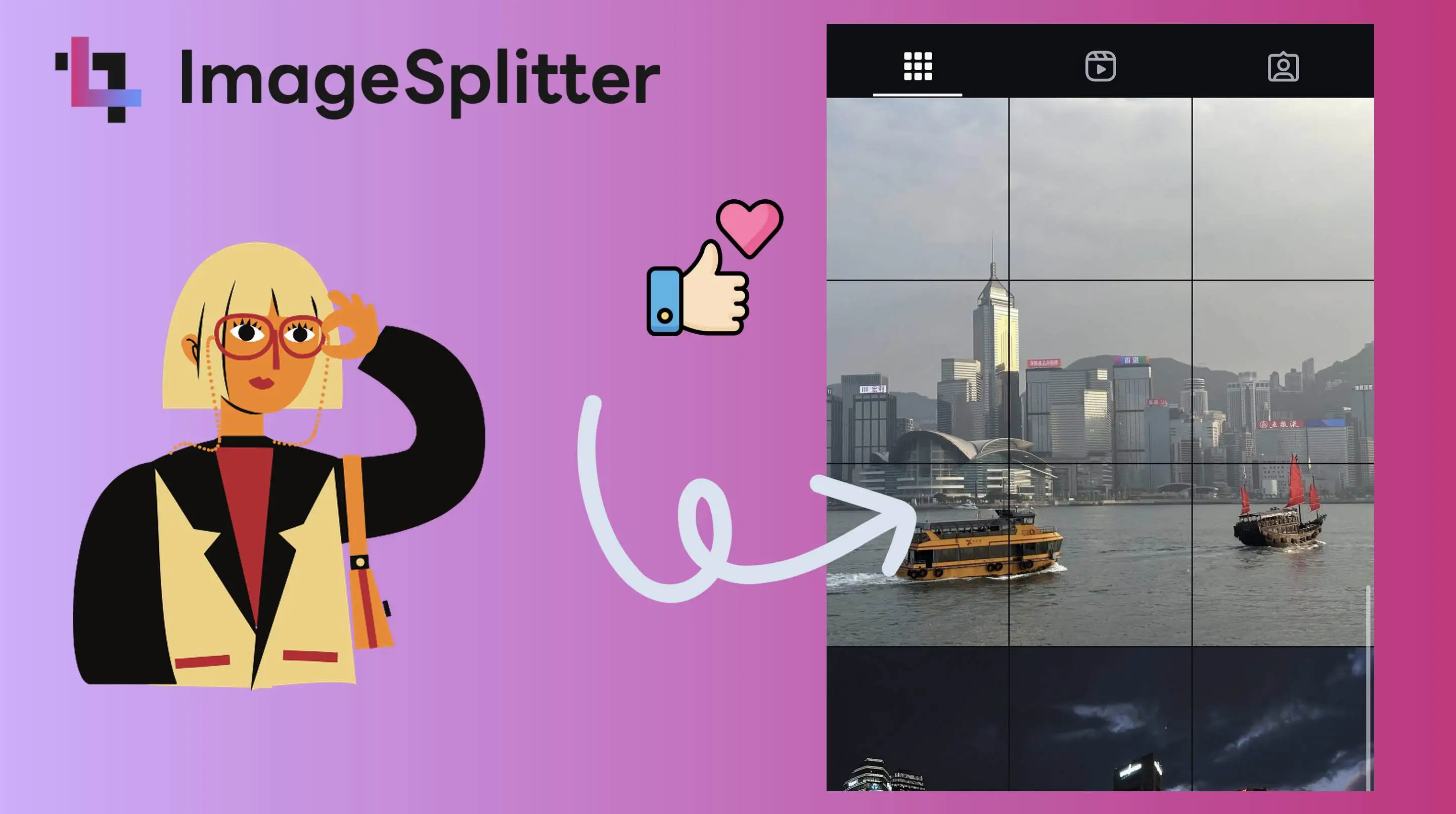 grid of instagram